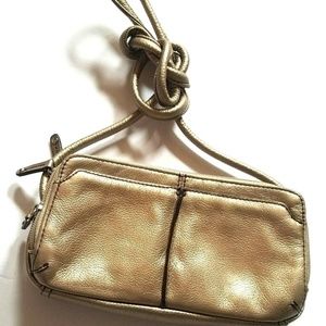 TIGNANELLO Metallic Gold Crossbody Bag